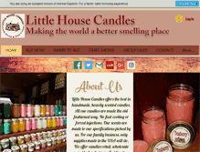 Tablet Screenshot of littlehousecandles.com